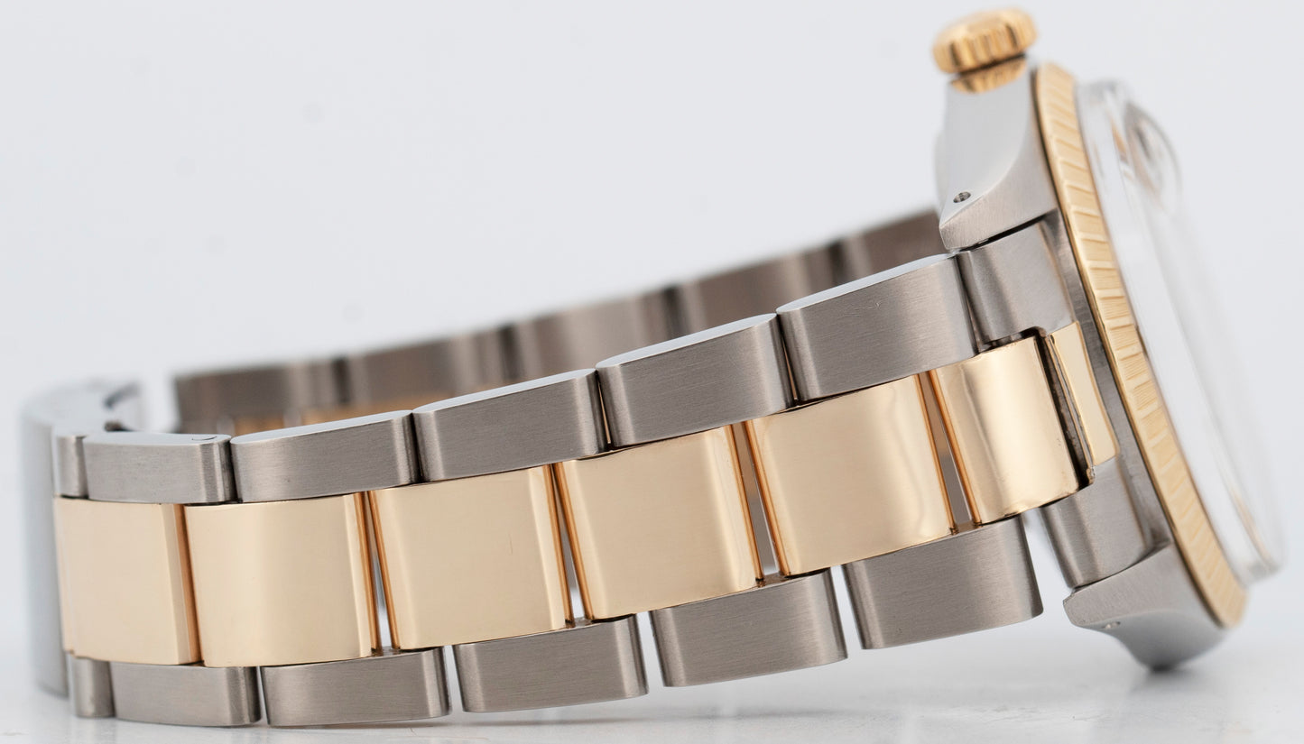 Rolex Oyster Perpetual Date CHAMPAGNE Two-Tone Yellow Gold 34mm 1505 Watch