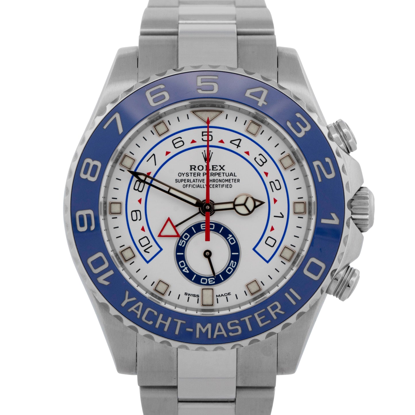 2019 Rolex Yacht-Master II 116680 White Stainless Steel 44mm Watch Box Papers