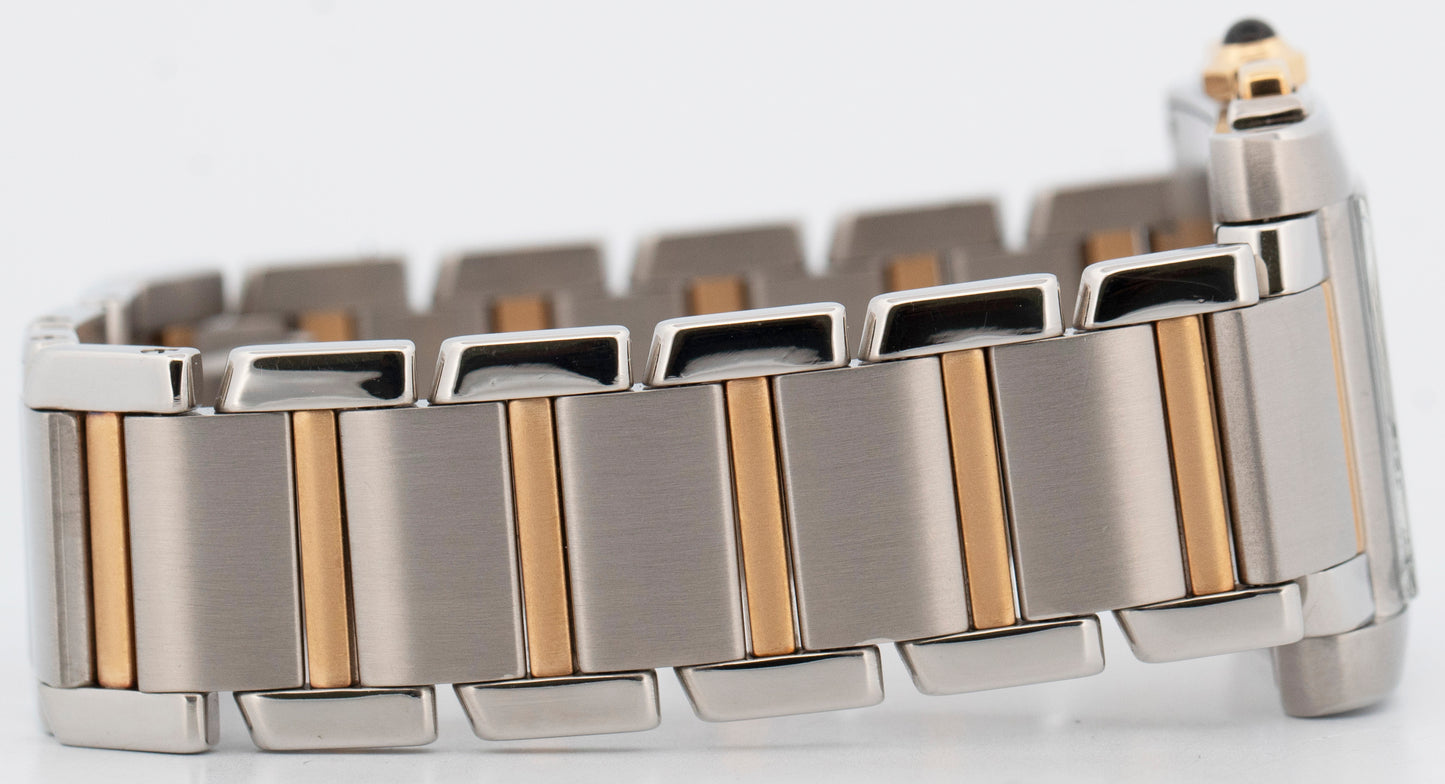 Ladies Cartier Tank Francaise Chronograph Quartz Two-Tone 28mm 2303 W51004Q4