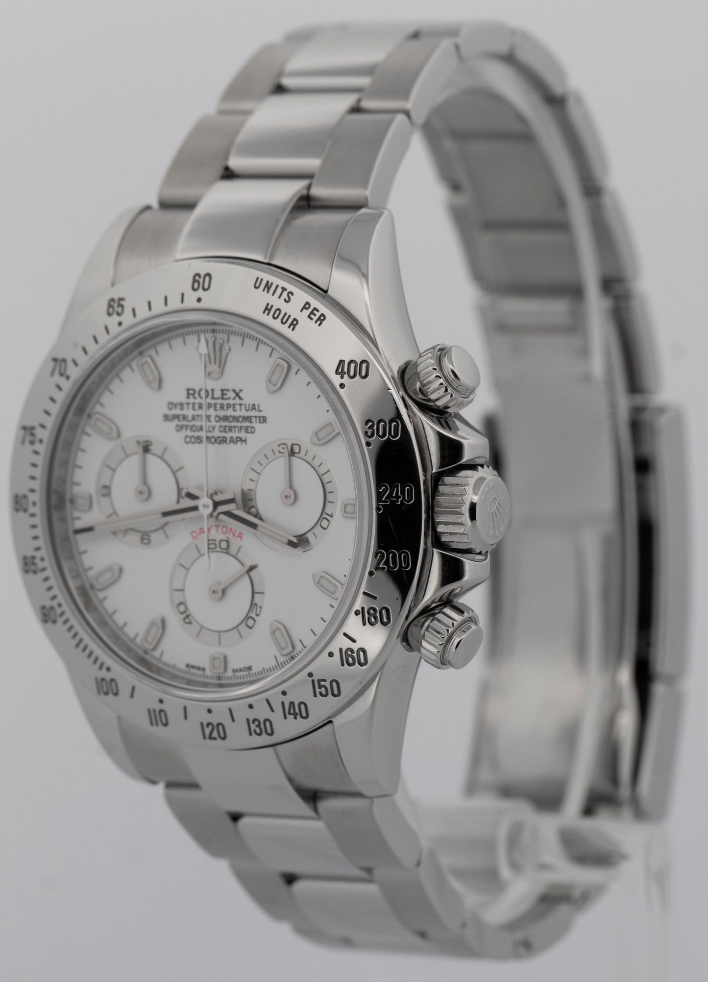 Rolex Daytona Cosmograph CHROMALIGHT WHITE Steel 40mm 116520 Watch