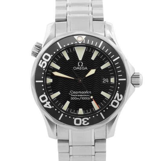 Omega Seamaster 36mm Black Stainless Steel 2262.50.00 Bond 2262.50 Quartz Watch