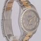 MINT PAPERS Rolex DateJust 36mm Slate DIAMOND 18K Gold Oyster 16233 Watch BOX