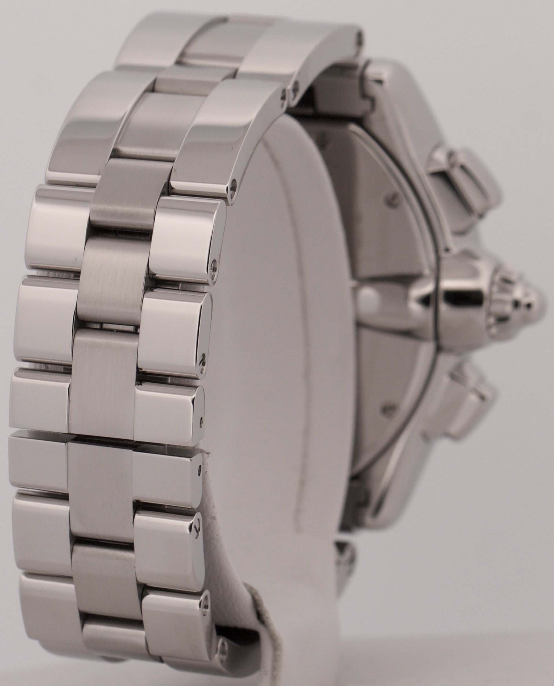 Cartier Roadster XL Chronograph BLACK Roman Steel 43mm Watch 2618
