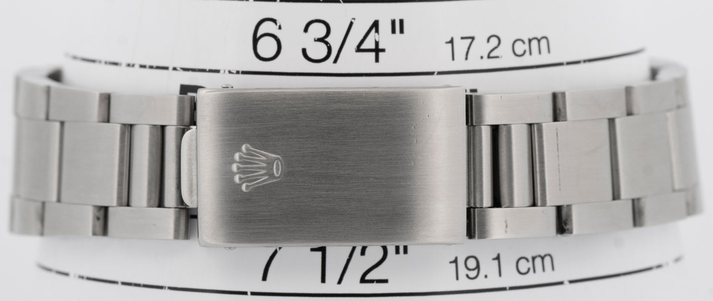 PAPERS Rolex DateJust Silver 36mm Stainless Steel Engine-Turned Watch 16220 BOX