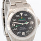 UNPOLISHED 2023 PAPERS Rolex Air-King 40mm Green BLACK Steel Watch 126900 BOX