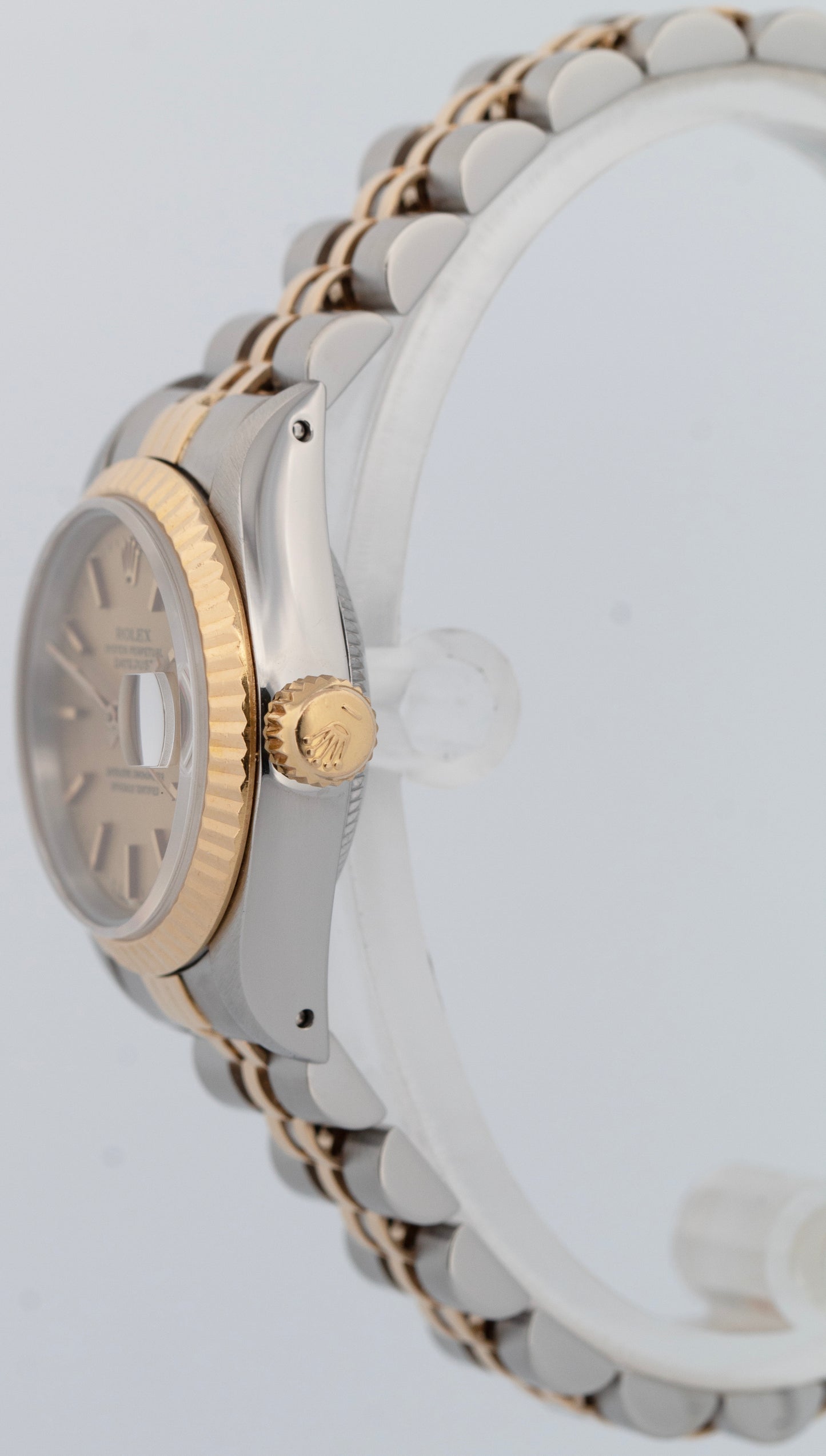 Ladies Rolex DateJust 26mm CHAMPAGNE Yellow Gold Stainless JUBILEE Watch 69173
