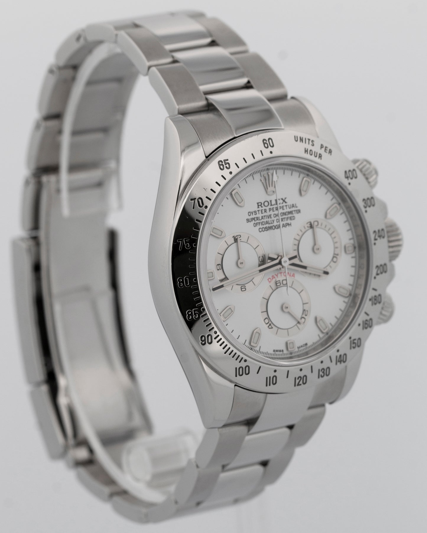 Rolex Daytona Cosmograph CHROMALIGHT WHITE Steel 40mm 116520 Watch
