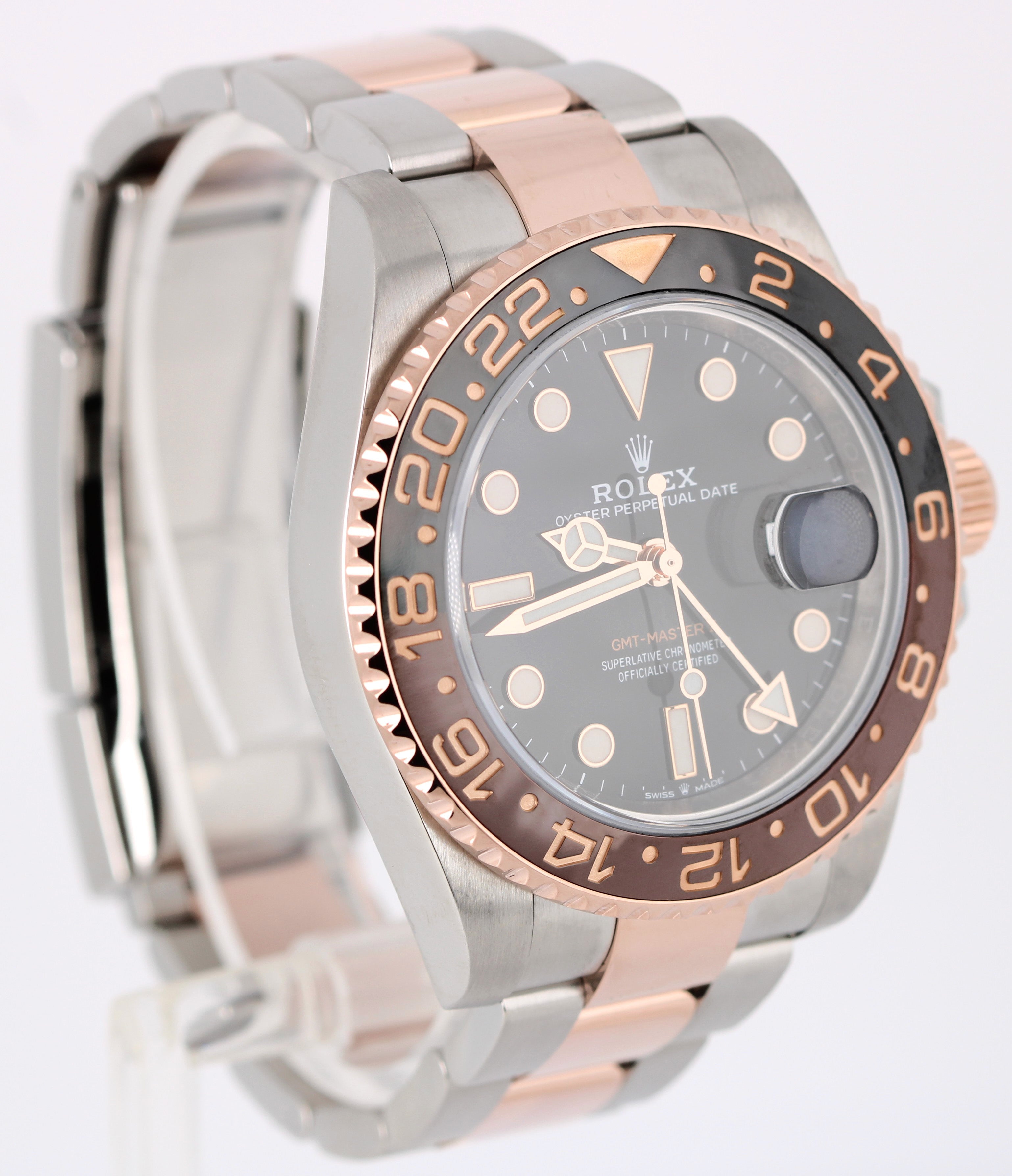 Rolex GMT-Master II ROOT BEER Two-Tone 18k Rose Gold Black 40mm