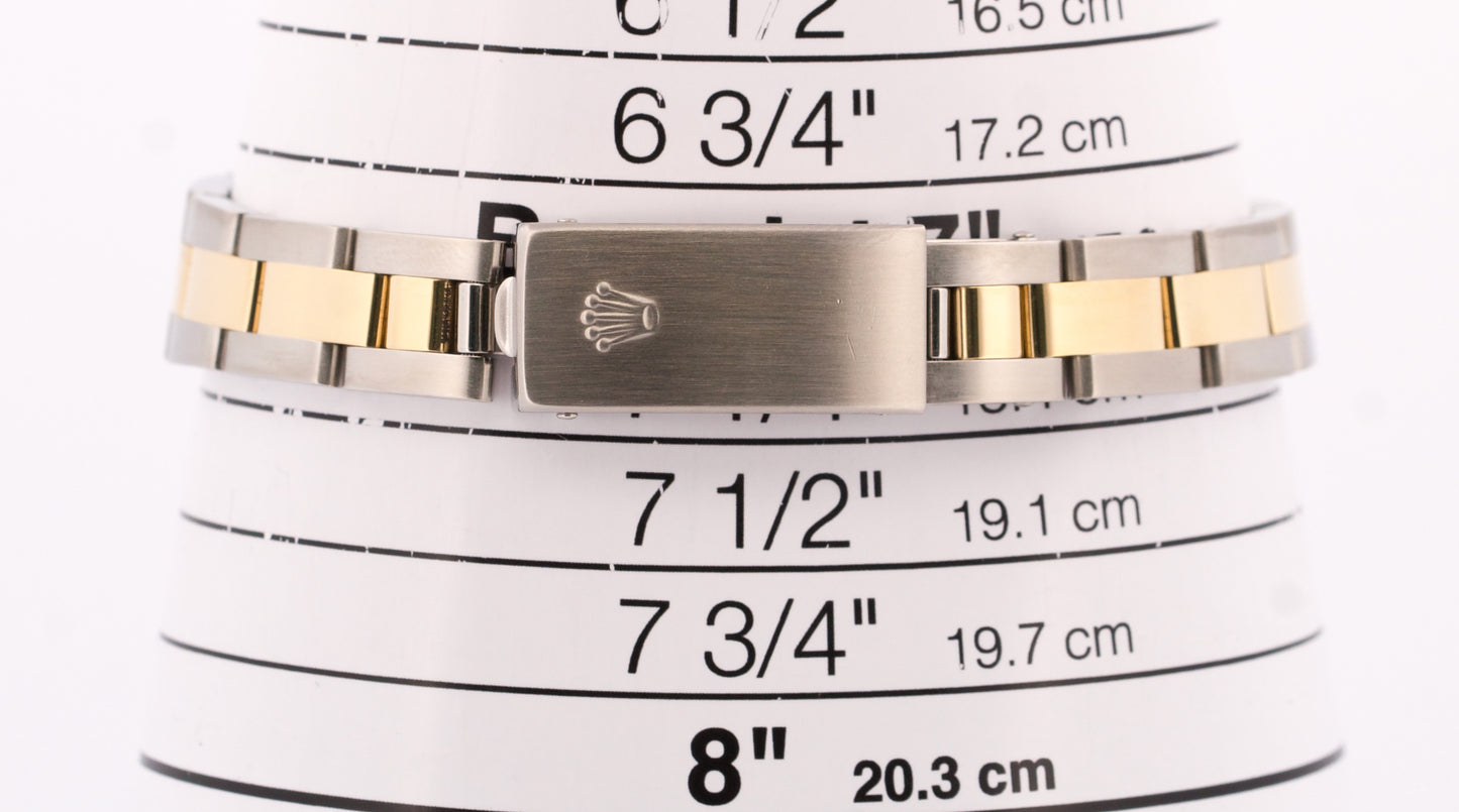 PAPERS Ladies Rolex DateJust SILVER 18K Yellow Gold Steel 26mm OYSTER 79173 BOX