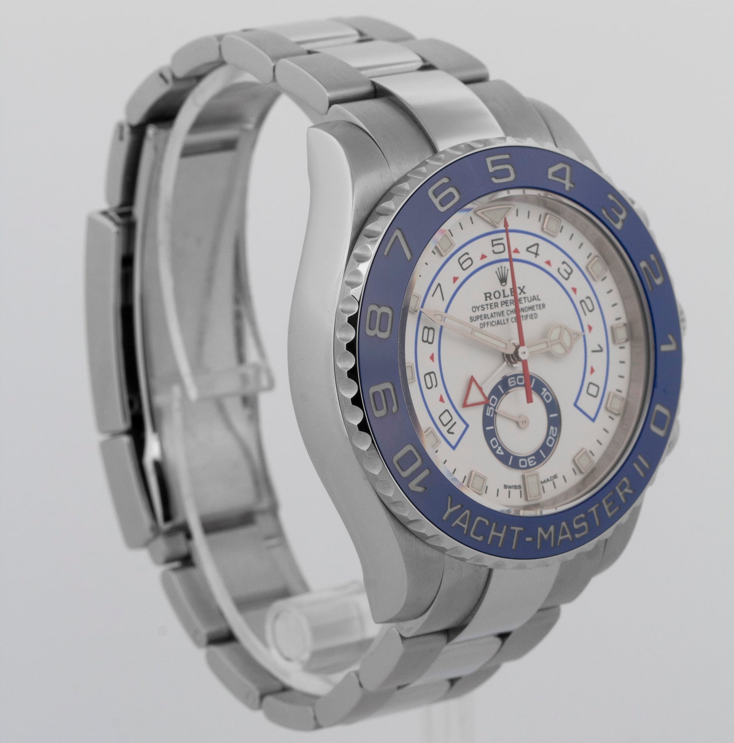 2019 Rolex Yacht-Master II 116680 White Stainless Steel 44mm Watch Box Papers