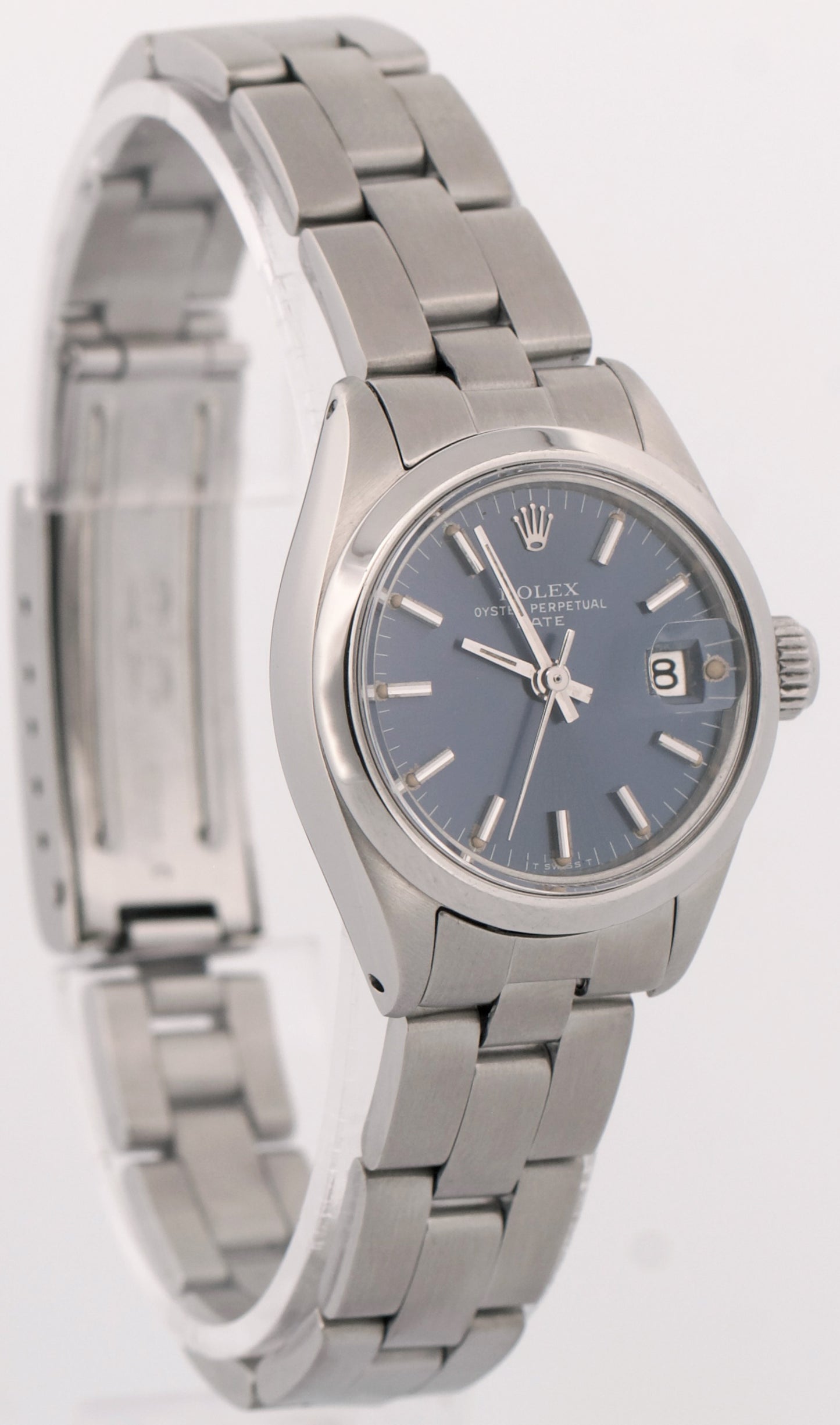 1978 Ladies Rolex Oyster Perpetual Date 26mm BLUE Stainless OYSTER Watch 6916