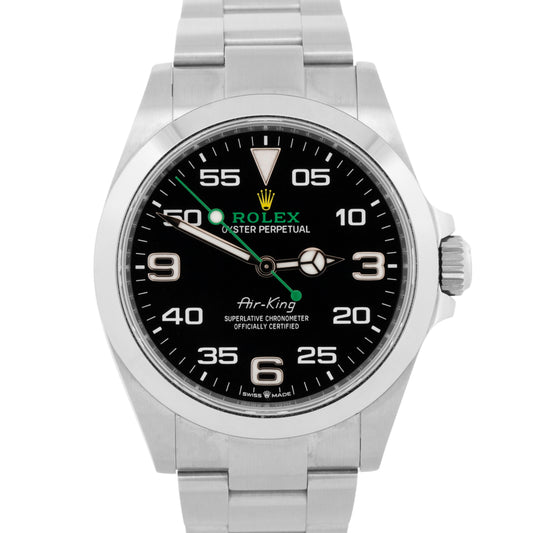 2023 Rolex Air-King 126900 Black Stainless Steel Oyster 40mm Watch Box Papers