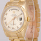PAPERS Rolex Day-Date President CHAMPAGNE ROMAN 36mm 18K Gold Watch 118238 BOX