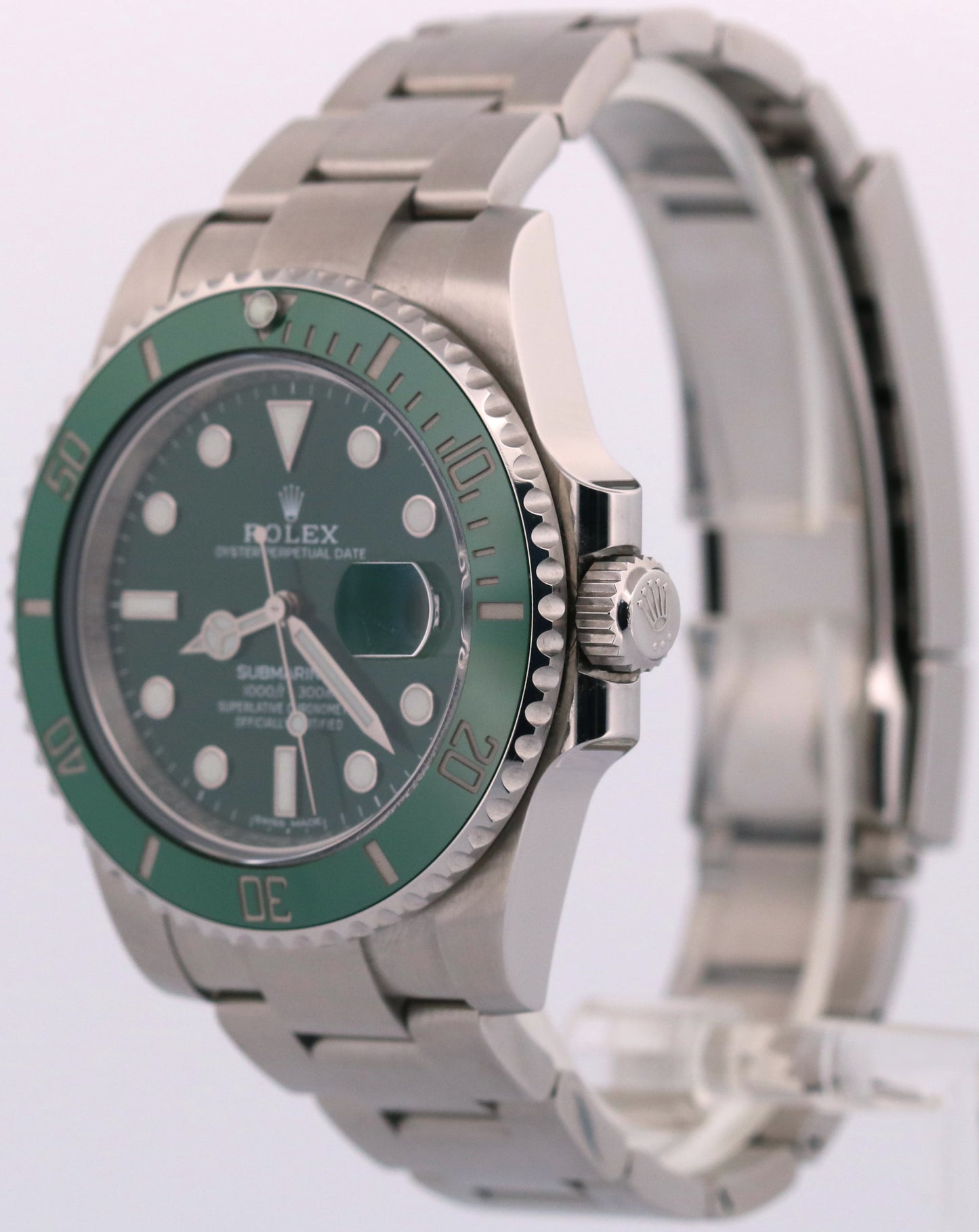 UNPOLISHED 2019 PAPERS Rolex Submariner HULK Ceramic Green 40mm 116610 LV BOX