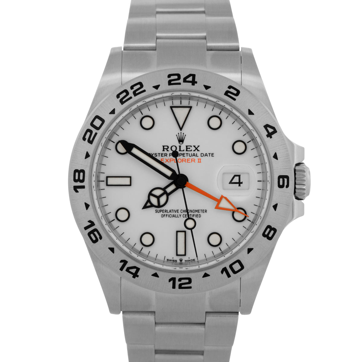 New 2026 Rolex Explorer II 226570 White Stainless Steel 42mm Watch Box Papers