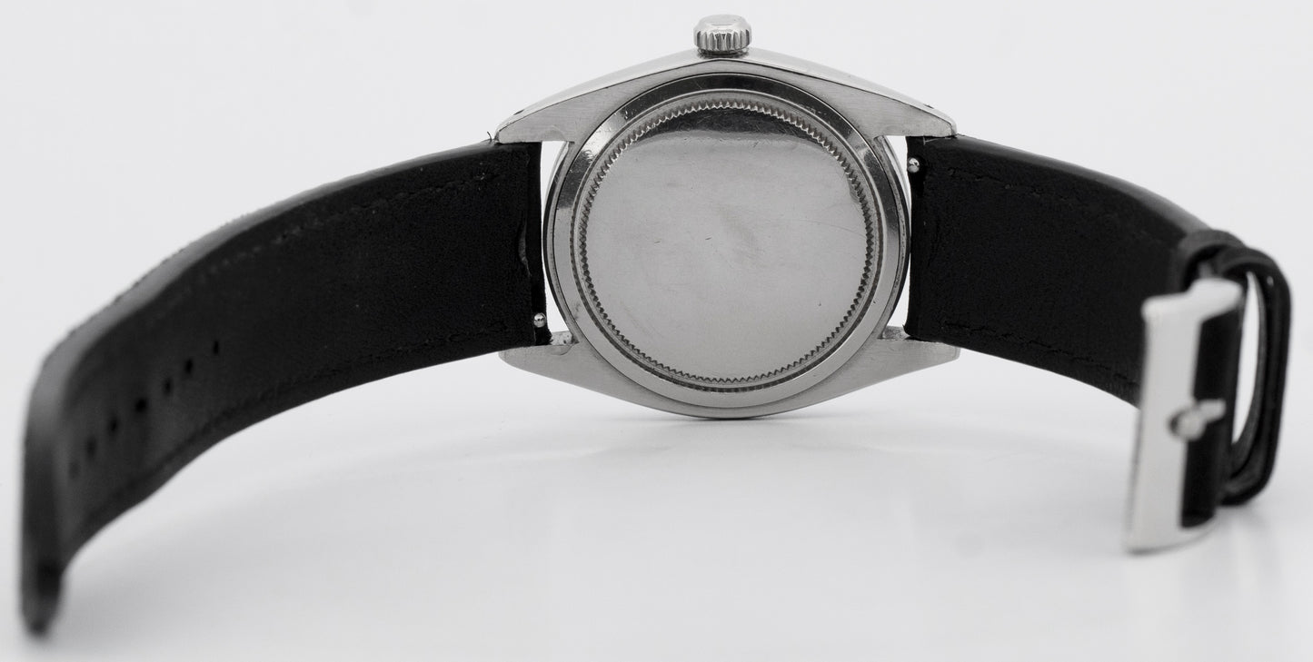 VINTAGE Rolex Oysterdate Precision SILVER Stainless Steel PATINA 34mm Watch 6694