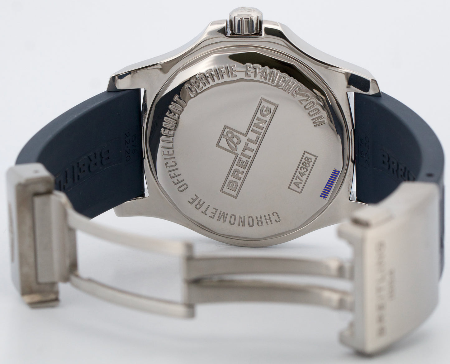 PAPERS Breitling Colt Quartz 44 IVORY Stainless Steel RUBBER 44mm A74388 Watch