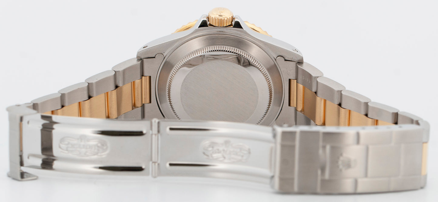 Rolex Submariner Date 40mm BLUE Two-Tone 18K Gold Stainless Steel 16613 Watch