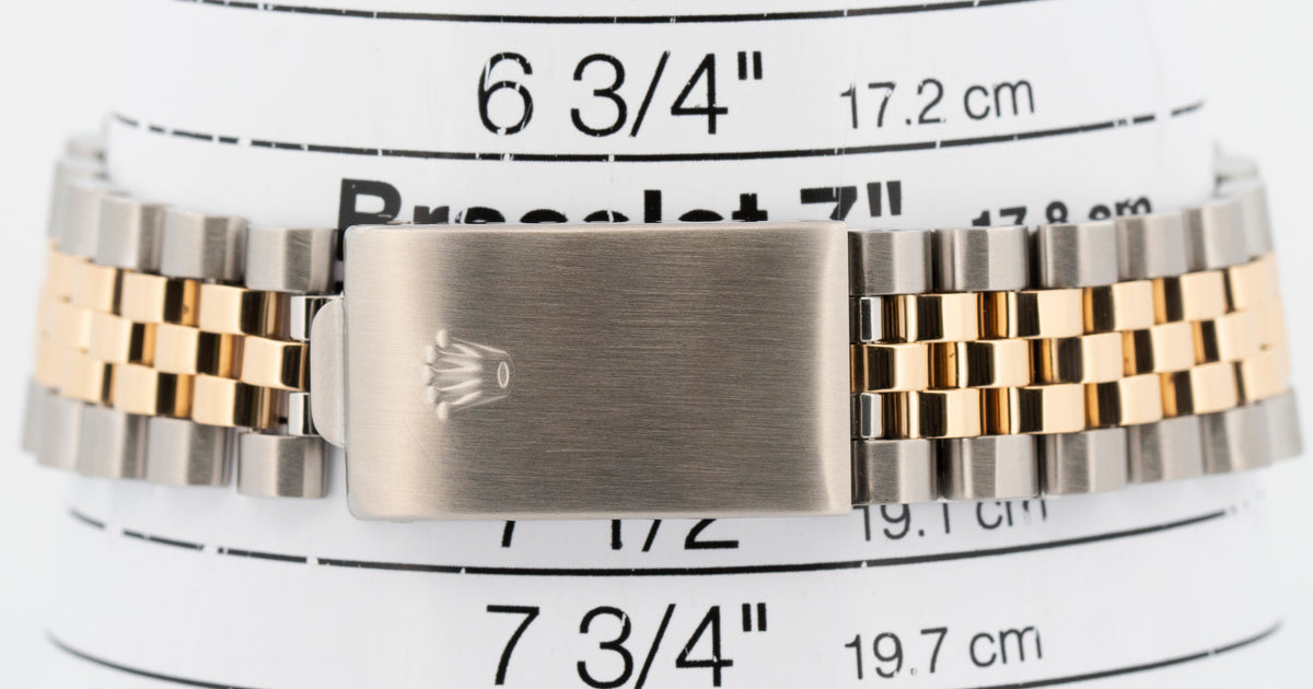 Rolex DateJust 16013 Champagne Two-Tone 18K Yellow Gold Steel Jubilee 36mm Watch