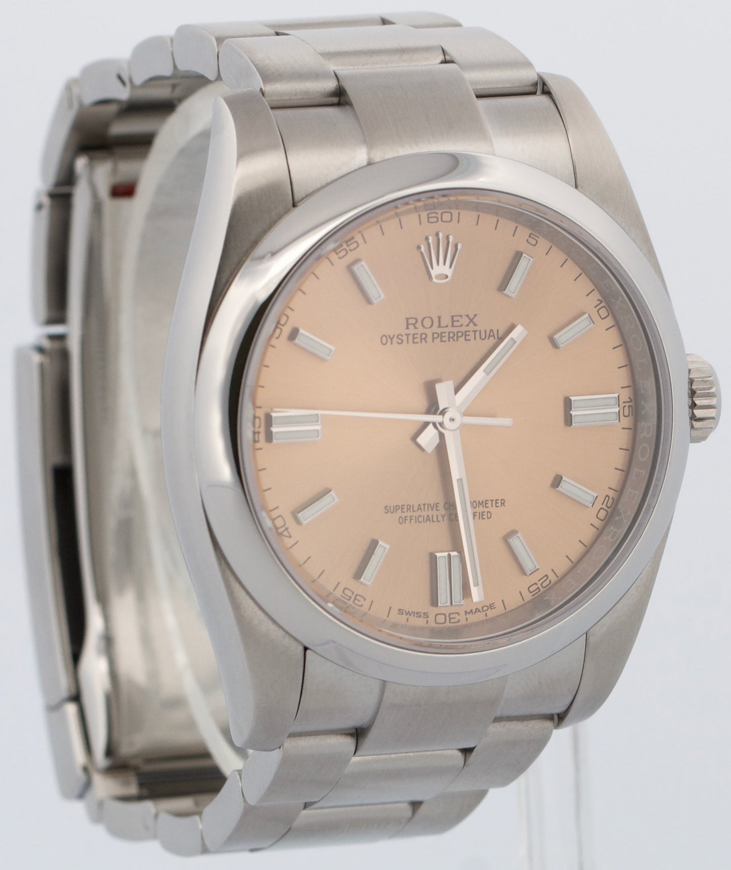 PAPERS Rolex Oyster Perpetual 36mm WHITE GRAPE Stainless Steel Watch 116000 BOX