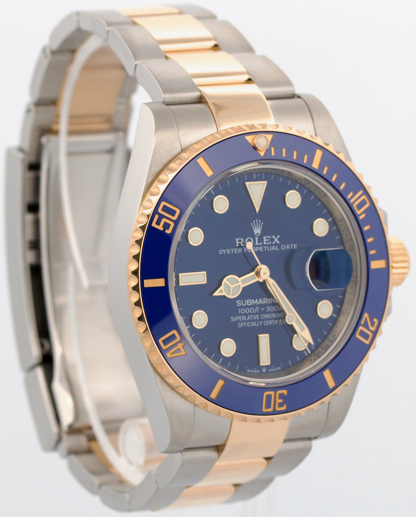 2023 PAPERS Rolex Submariner Date BLUE 41mm Ceramic 18K Gold Steel 126613 LB BOX