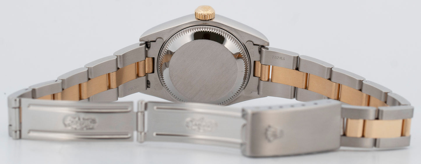 PAPERS Ladies Rolex DateJust CHAMPAGNE MOP DIAMOND Two-Tone Gold 26mm 79163 BOX