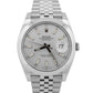 2023 PAPERS Rolex DateJust 41 SILVER Stainless Steel 41mm 126300 Watch BOX