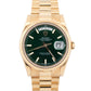 2002 PAPERS Rolex Day-Date President GREEN 18K Yellow Gold 36mm 118238 Watch BOX