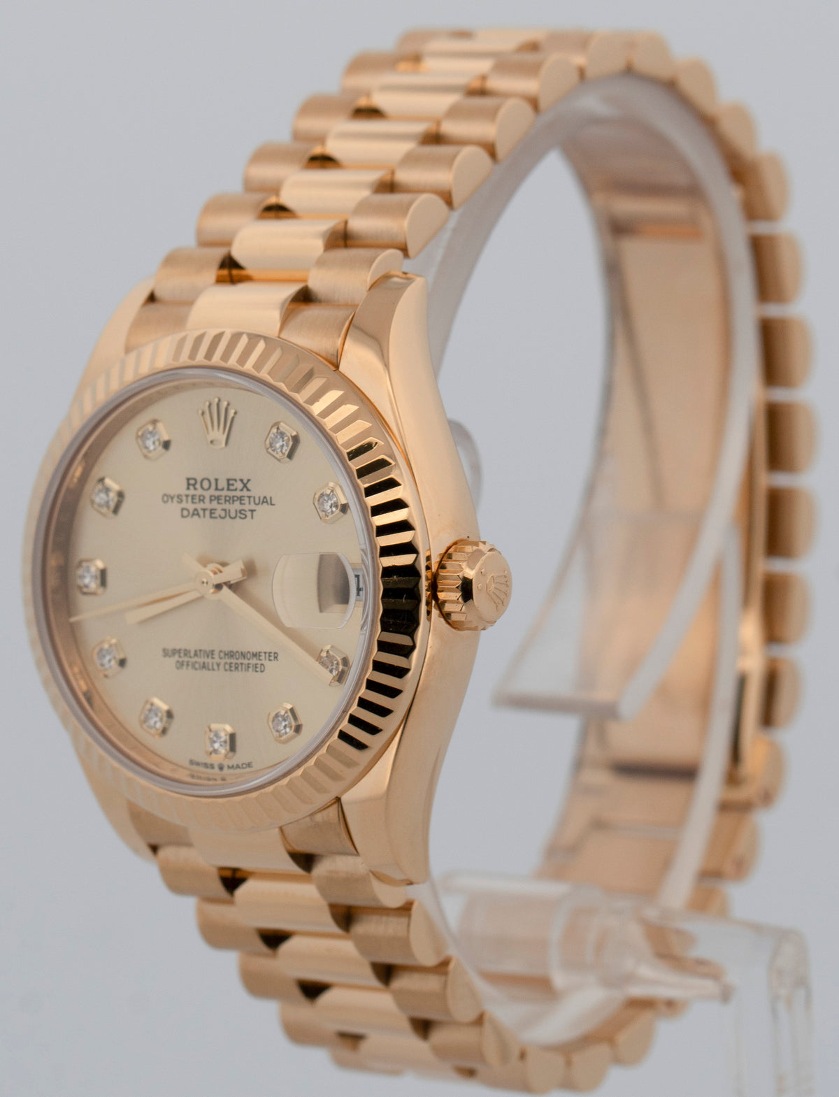 2020 Rolex DateJust 31 278278 Champagne 18K Yellow Gold 31mm Watch Box Papers