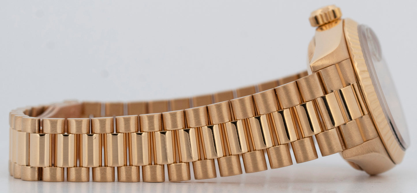 Rolex DateJust President 26mm CHAMPAGNE 18K Yellow Gold Fluted Watch 79178