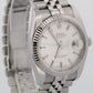 UNPOLISHED PAPERS Rolex DateJust 36mm SILVER Steel JUBILEE 18K Gold 116234 BOX
