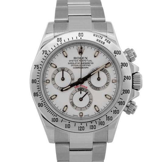 2016 Rolex Daytona Cosmograph 116520 White Steel 40mm Watch Box Papers