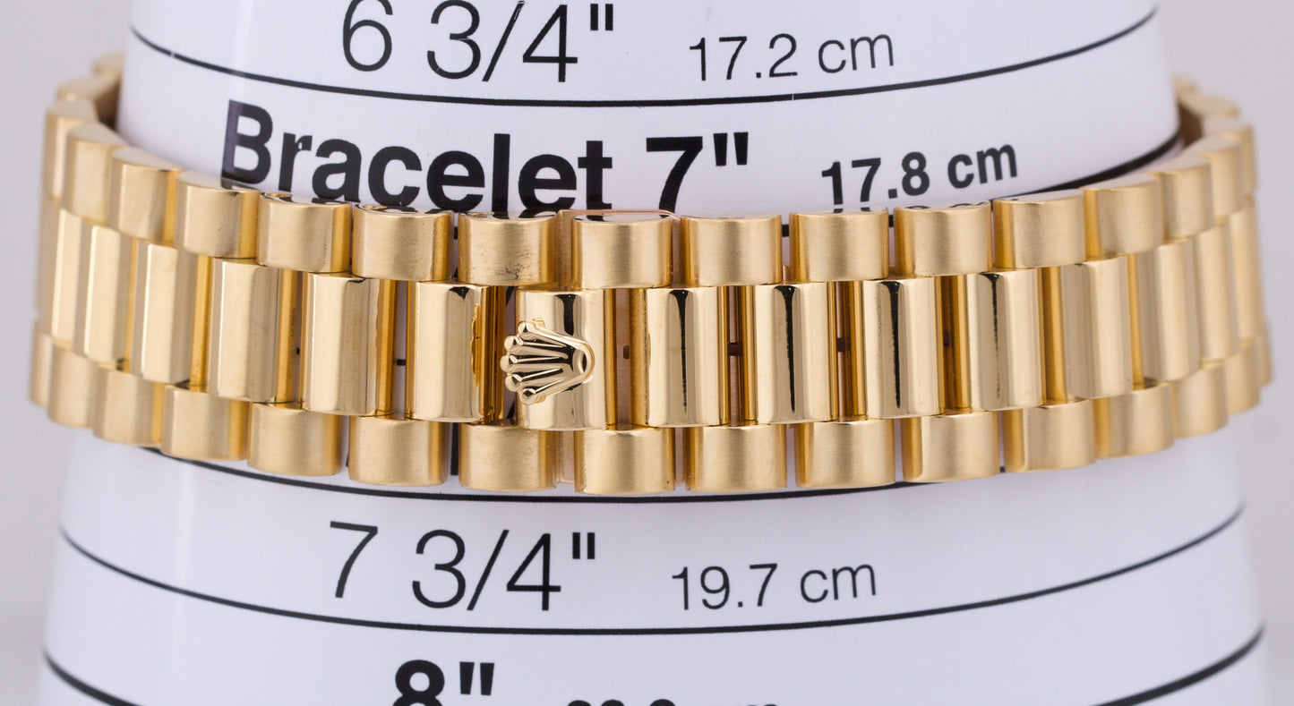 PAPERS Rolex Day-Date President CHAMPAGNE ROMAN 36mm 18K Gold Watch 118238 BOX