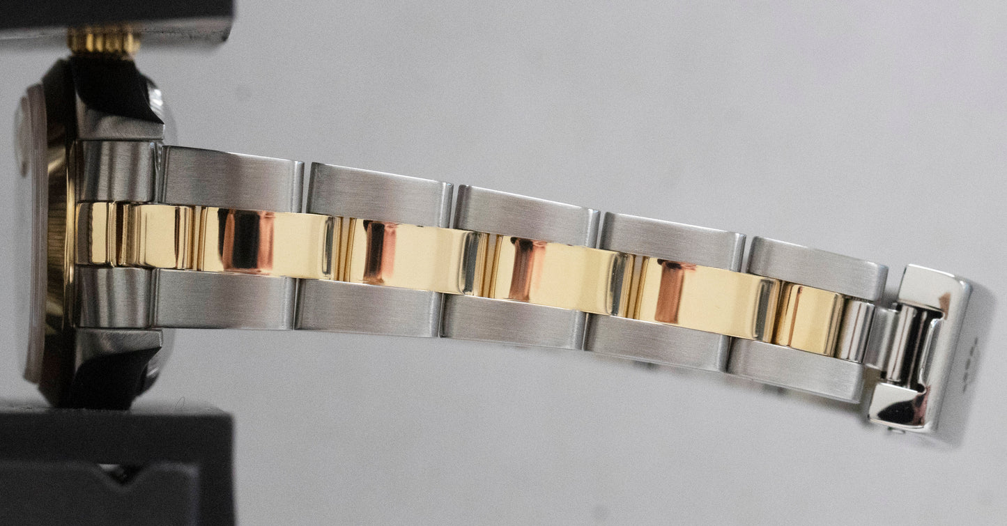 PAPERS Ladies Rolex DateJust CHAMPAGNE MOP DIAMOND Two-Tone Gold 26mm 79163 BOX