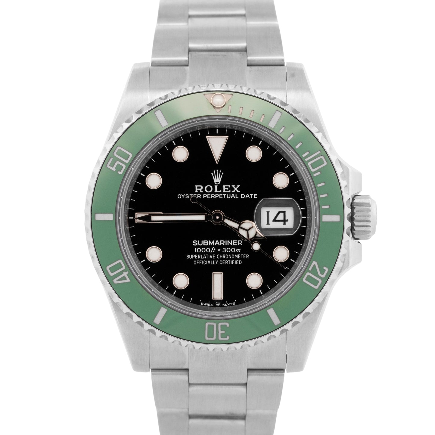 PAPERS Rolex Submariner Date 41 KERMIT Green Steel 41mm Watch 126610 LV BOX