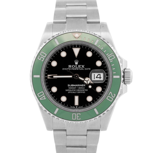 PAPERS Rolex Submariner Date 41 KERMIT Green Steel 41mm Watch 126610 LV BOX