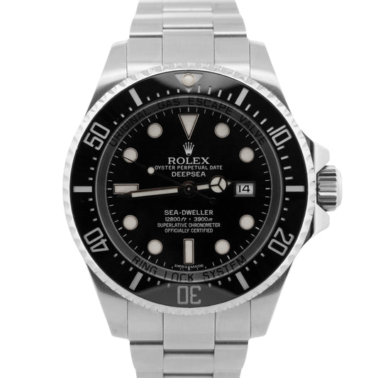 2012 PAPERS Rolex Sea-Dweller Deepsea BLACK Steel 44mm 116660 Watch BOX