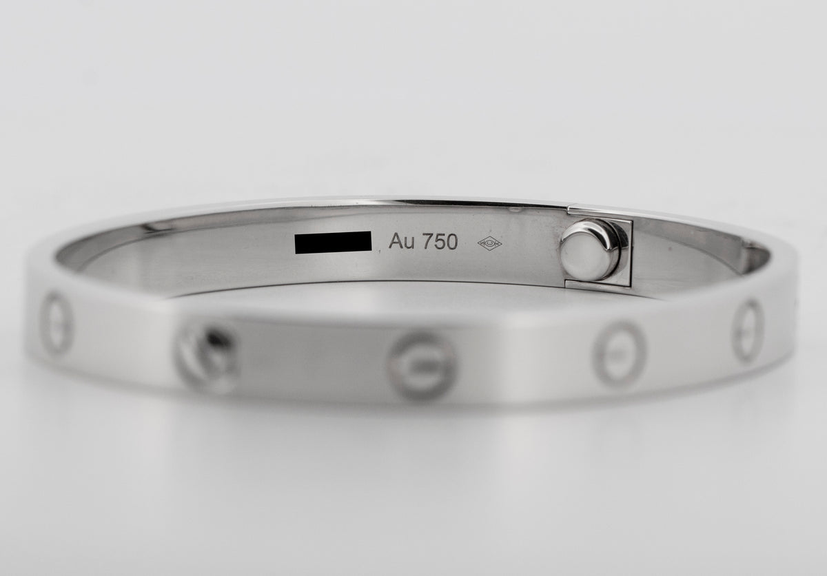 2024 Cartier Love Bracelet B6067617 18K White Gold Size 17 Box Papers