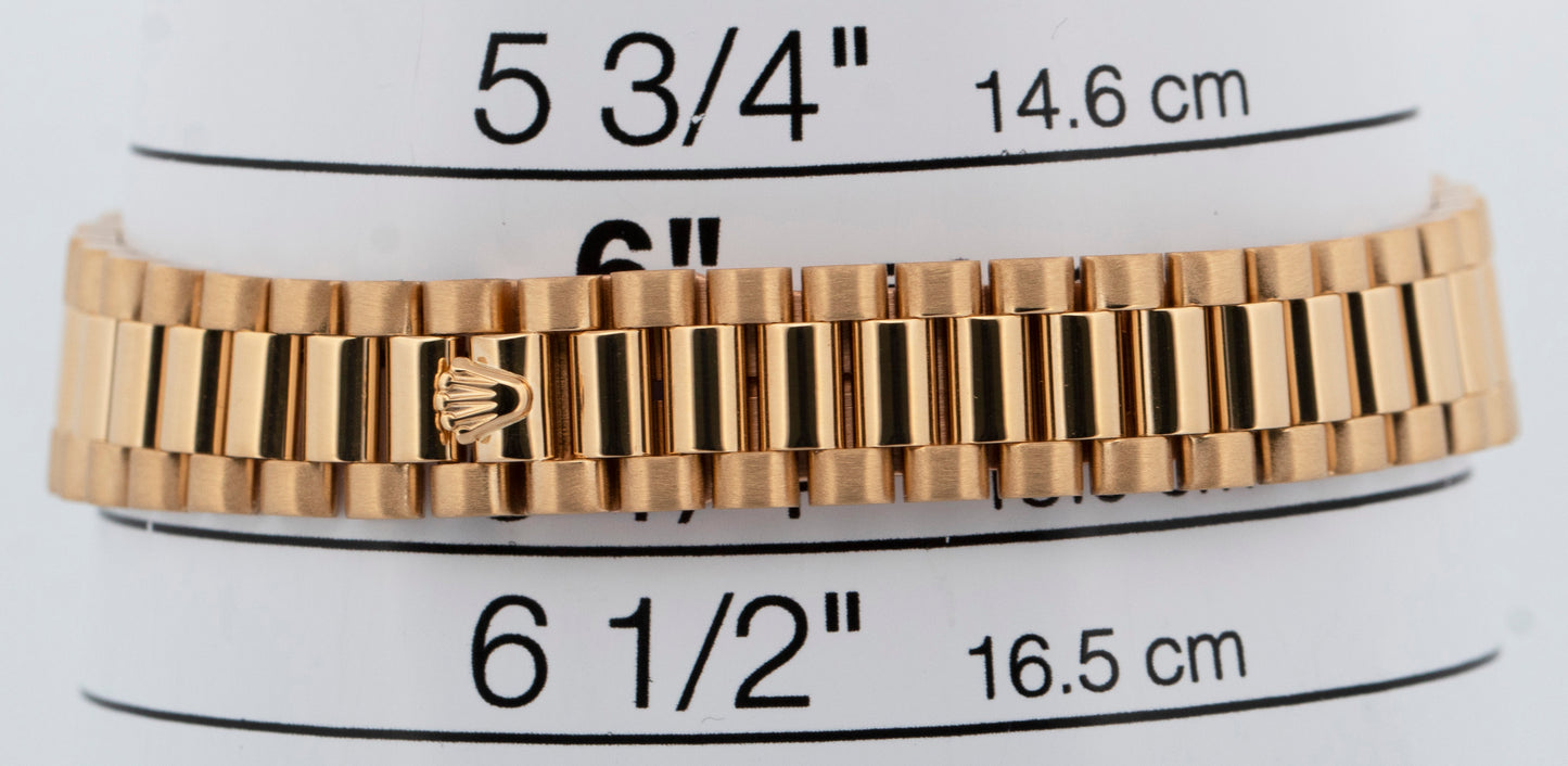 Rolex DateJust President 26mm CHAMPAGNE 18K Yellow Gold Fluted Watch 79178