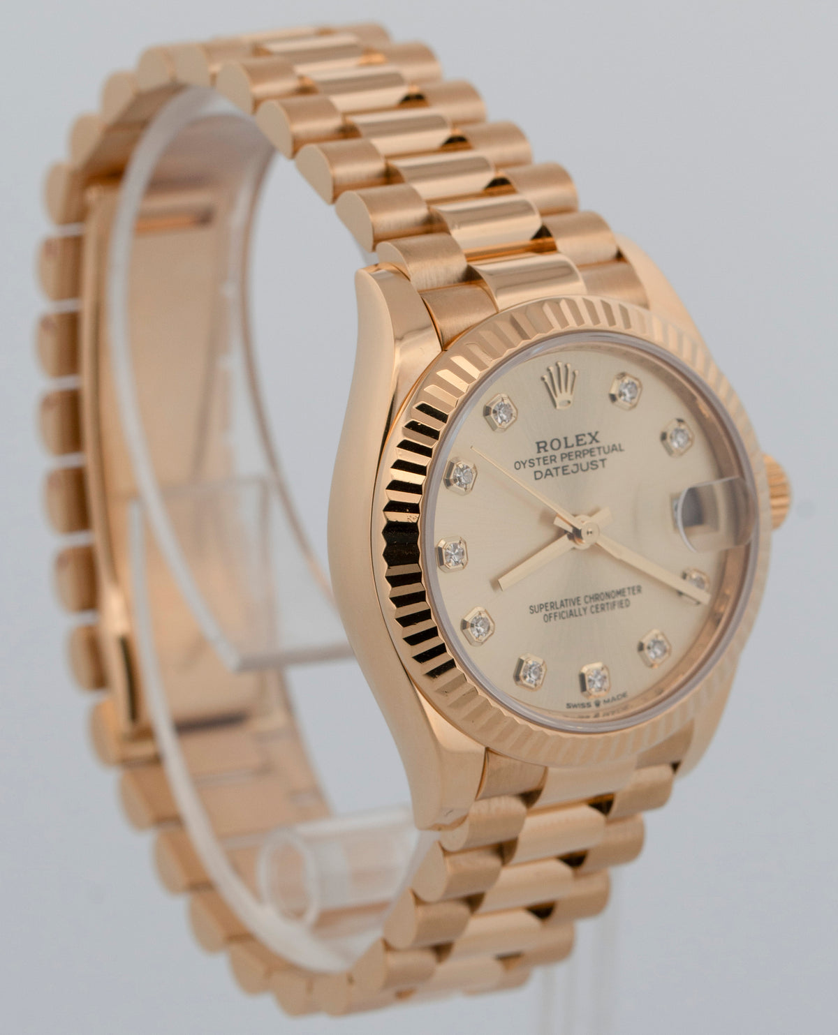 2020 Rolex DateJust 31 278278 Champagne 18K Yellow Gold 31mm Watch Box Papers