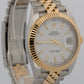 Rolex DateJust 41 126333 White Steel 18K Yellow Gold Fluted 41mm Jubilee Watch