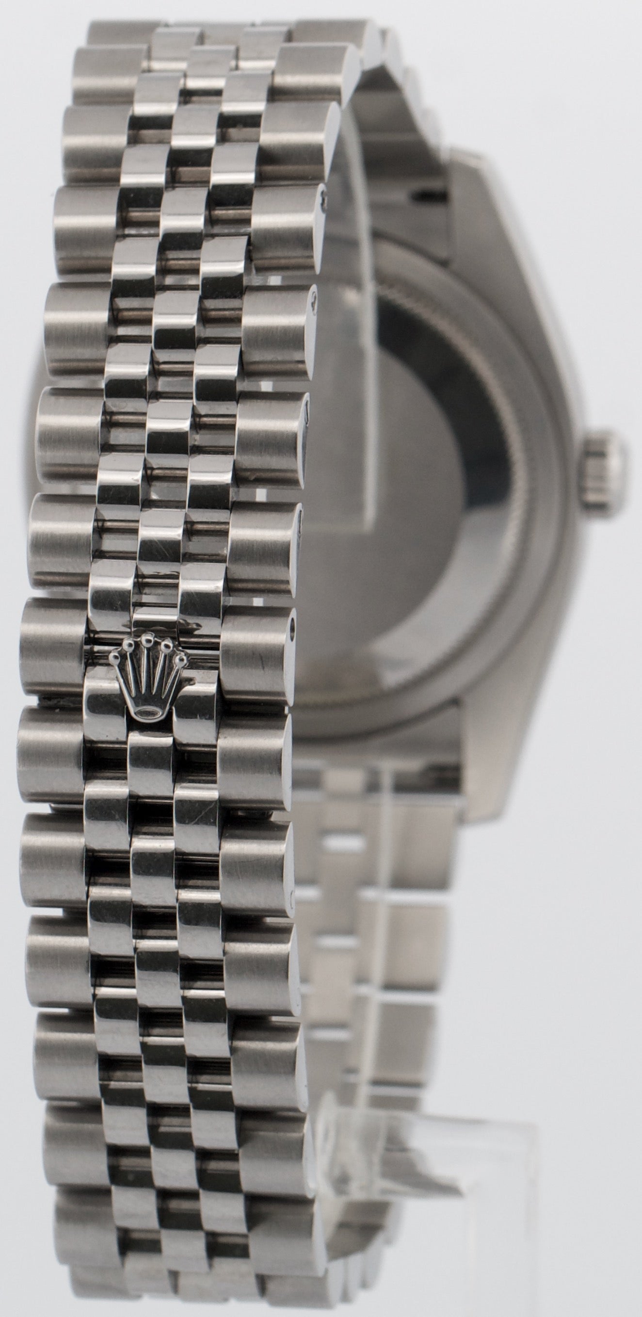 UNPOLISHED PAPERS Rolex DateJust 36mm SILVER Steel JUBILEE 18K Gold 116234 BOX