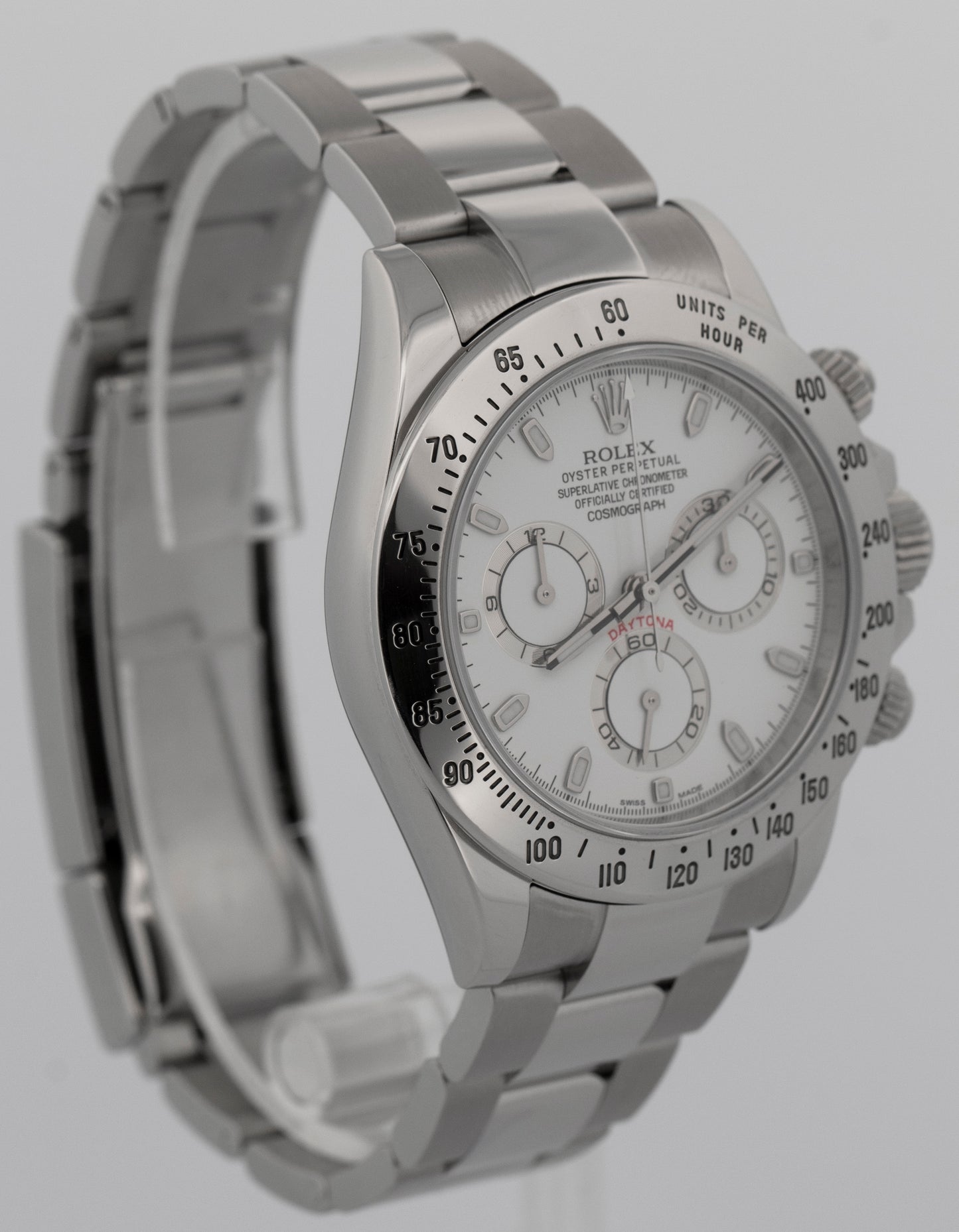 2016 Rolex Daytona Cosmograph 116520 White Steel 40mm Watch Box Papers