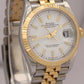 MINT PAPERS Rolex DateJust 36mm WHITE 18K Yellow Gold Steel JUBILEE 126233 BOX