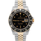 Rolex GMT-Master Black 40mm Nipple Two Tone 14K Yellow Gold Jubilee Watch 16753
