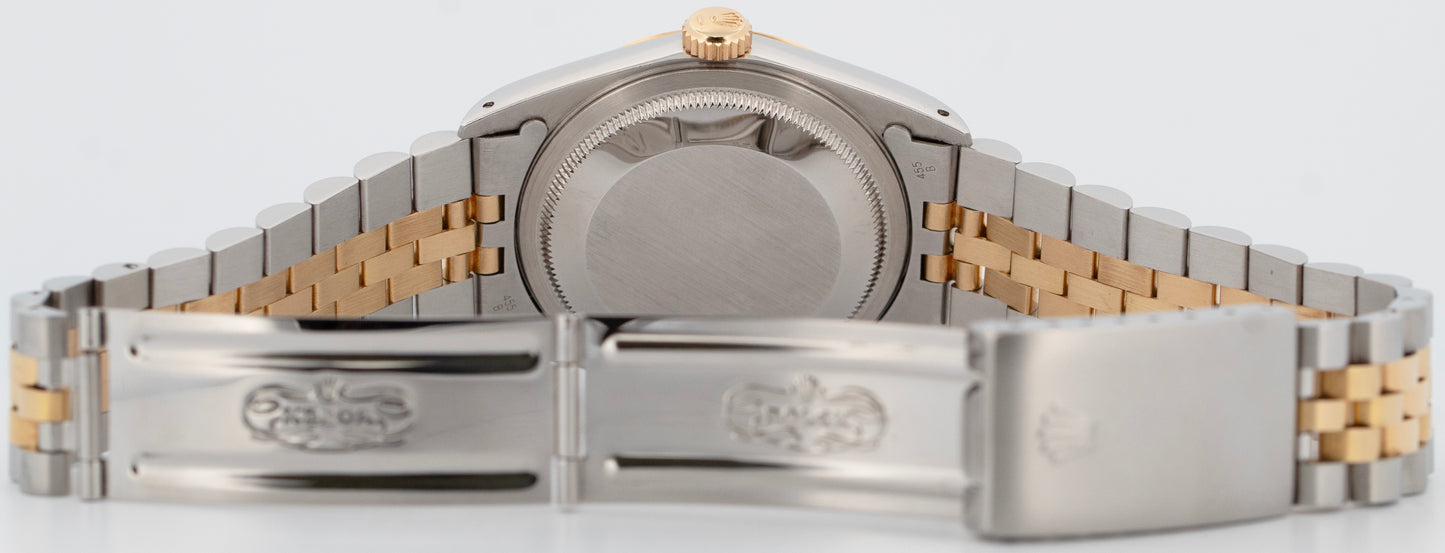 Rolex DateJust 36mm Champagne Two-Tone 18K Yellow Gold Steel JUBILEE Watch 16233