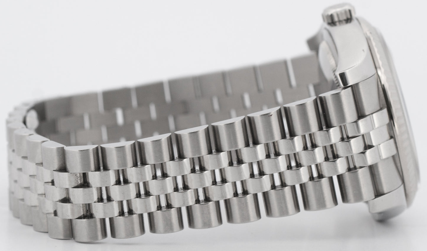 UNPOLISHED PAPERS Rolex DateJust 36mm SILVER Steel JUBILEE 18K Gold 116234 BOX