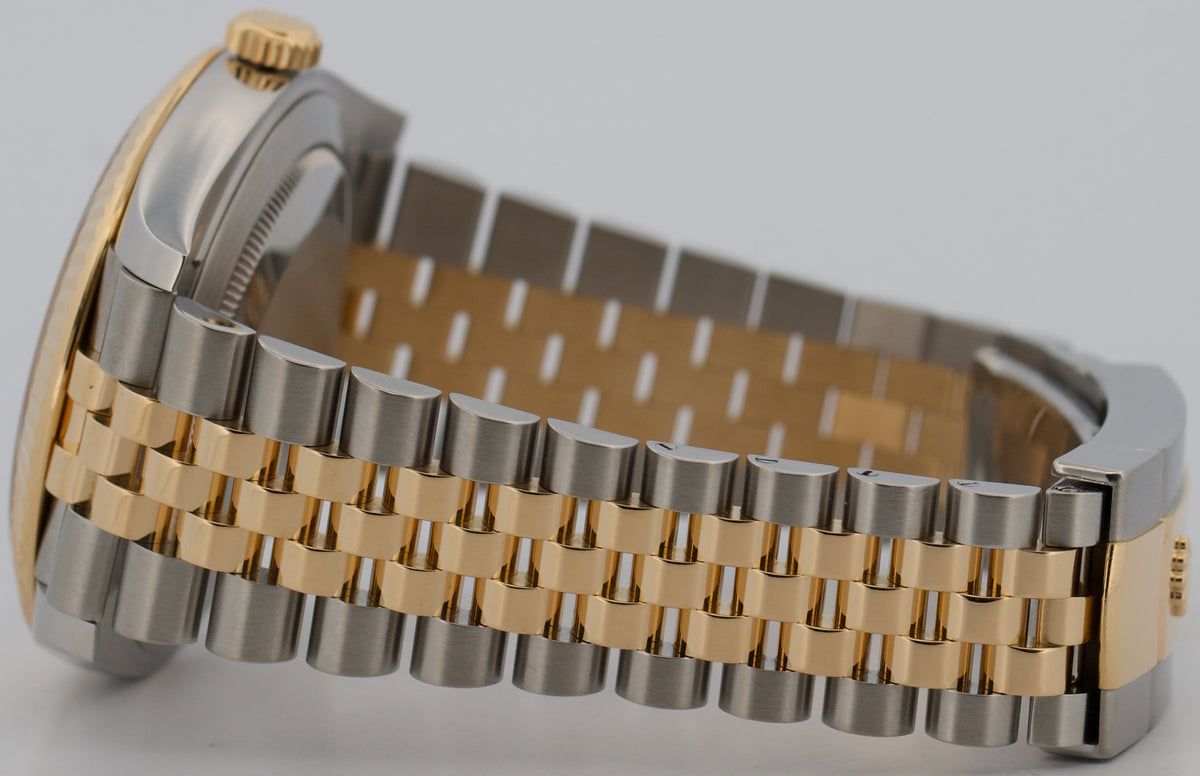 Rolex DateJust 41 126333 White Steel 18K Yellow Gold Fluted 41mm Jubilee Watch