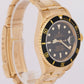 MINT Rolex Submariner 18K Yellow Gold REHAUT Black 40mm Date Watch 16618 Watch