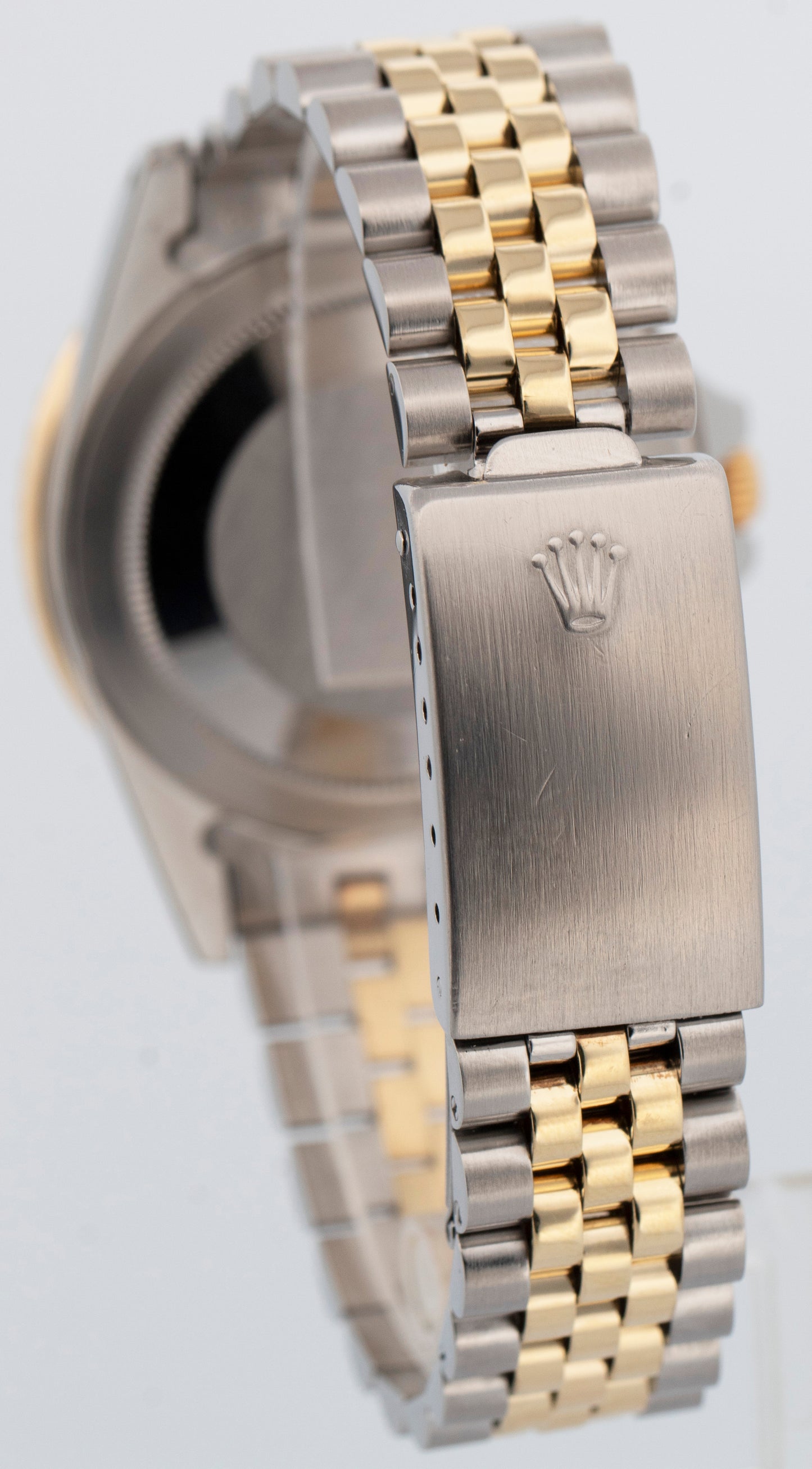 Rolex GMT-Master Black 40mm Nipple Two Tone 14K Yellow Gold Jubilee Watch 16753